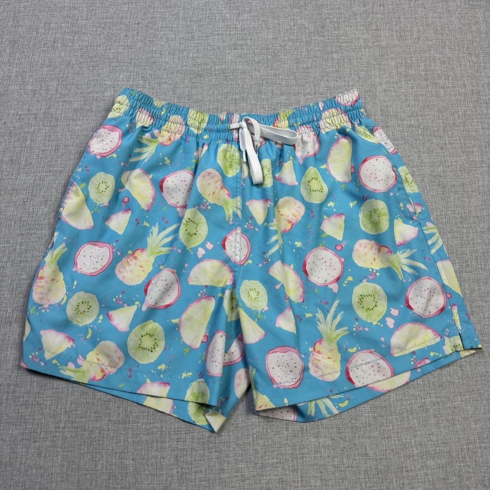 Chubbies Fruit Print 5.5" Swim Trunks Shorts Mens M Multicolor Lined Drawstring